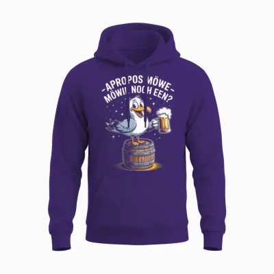 Apropos Möwe Mowie Noch Een Bierwitz Unisex Hoodie - Purple