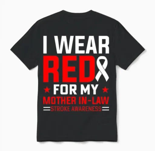 I Wear Red for My Mother-In-Law - Hiv/aids Unisex T-Shirt in Black