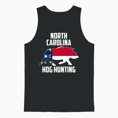 North Carolina Hog Hunting Pig Wild Boars Boar Hun Unisex Tank Top - Black