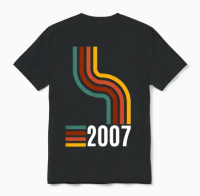 Limited Edition 2007 18th Birthday Present Unisex T-Shirt - Black