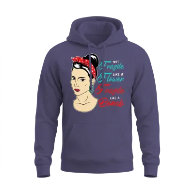 Not Fragile Like a Flower Fragile Like a Bomb Femi Unisex Hoodie - Heather Sport Dark Navy