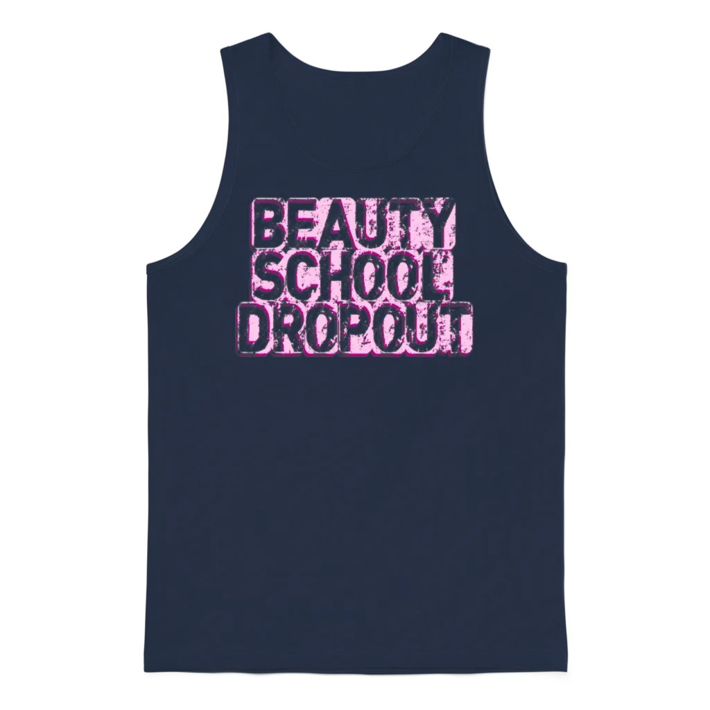 Beauty School Dropout Pink Girls Unisex Tank Top - Navy