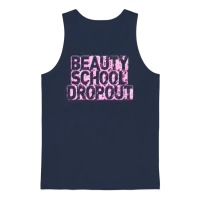 Beauty School Dropout Pink Girls Unisex Tank Top - Navy – 1