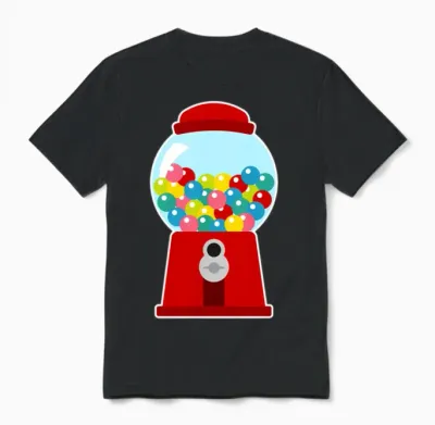 Gumball Machine Bubblegum Unisex T-Shirt - Black