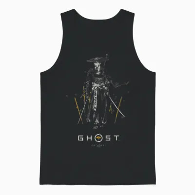 Atsu Collage with Kanji Video Game Unisex Tank Top - Black