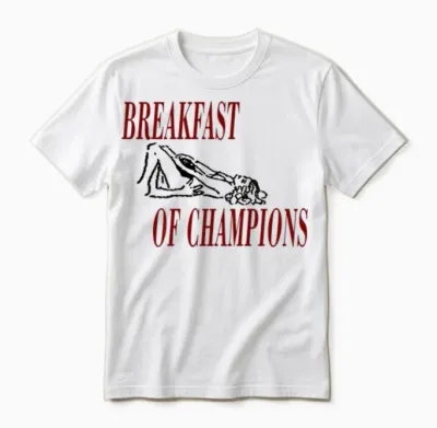 Breakfast of Champions Official Unisex T-Shirt - White
