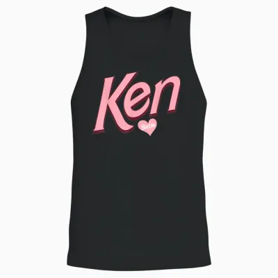 Barbie Valentine's Day Ken Love T-Shirt, Black Unisex Tank Top - Black