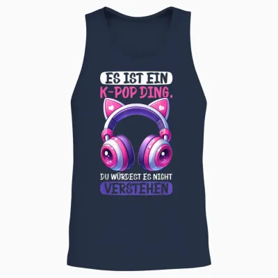 K-Pop Koreanischer Fanartikel Fingerherzen Kpop Liebe Kdrama Unisex Tank Top - Navy