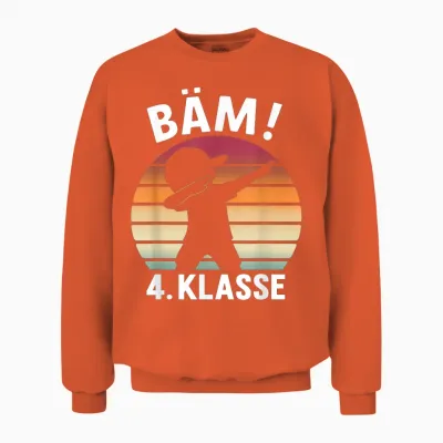 Bäm 4. Klasse 4 Vierte Klasse 2026 Unisex Sweatshirt - Orange