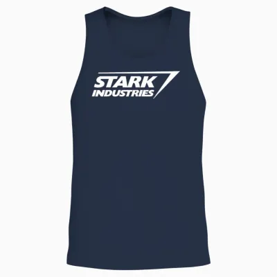Marvel Iron Man Stark Industries Logo Unisex Tank Top - Navy