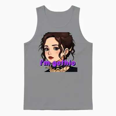 Gothic Girl Style Unisex Tank Top - Sport Grey