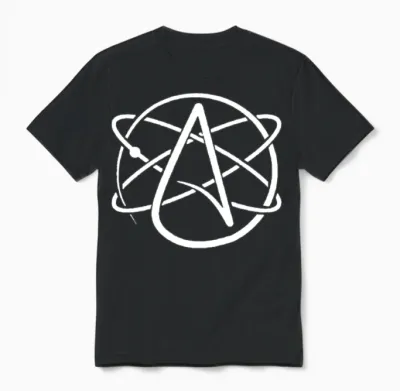 Atheist Science Atom Unisex T-Shirt - Black