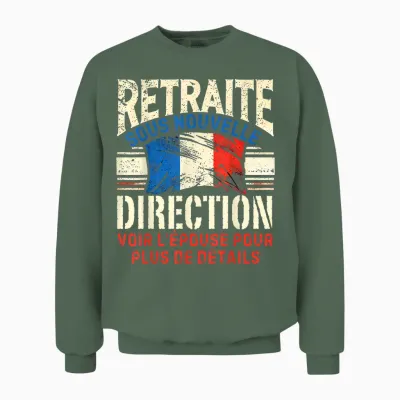 Retirement 2025 Man Retired 2025 T-Shirt, Black, S Unisex Sweatshirt - Military Green