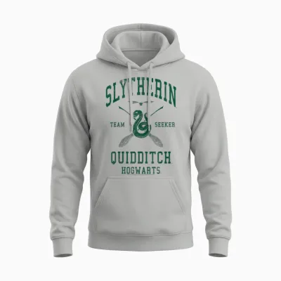 Harry Potter Slytherin Team Seeker Hogwarts Quidditch Unisex Hoodie - Ash