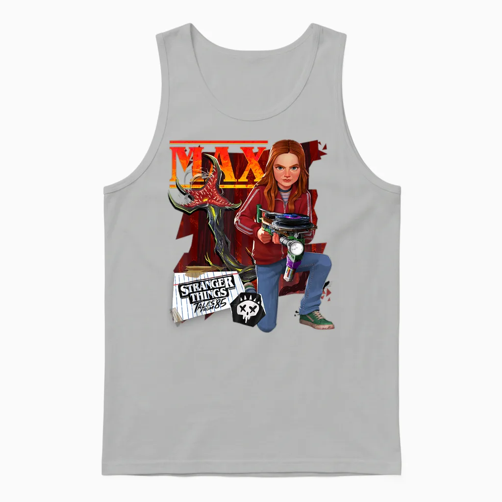 Stranger Things Tales from '85 Max Unisex Tank Top in Ash
