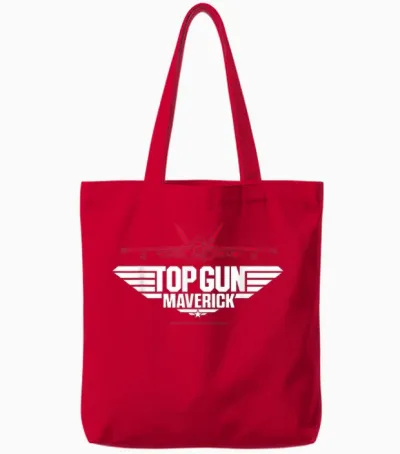 Top Gun Maverick Kampfjet Tote Bags - Red