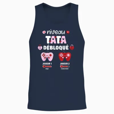 Tata Gamer Running Future Tata 2025 Announces Auntie 2025 T-Shirt, Black, S Unisex Tank Top - Navy
