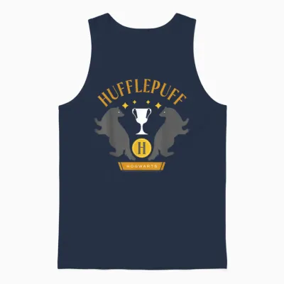 Harry Potter New Design 2025 Hufflepuff Pride Unisex Tank Top - Navy