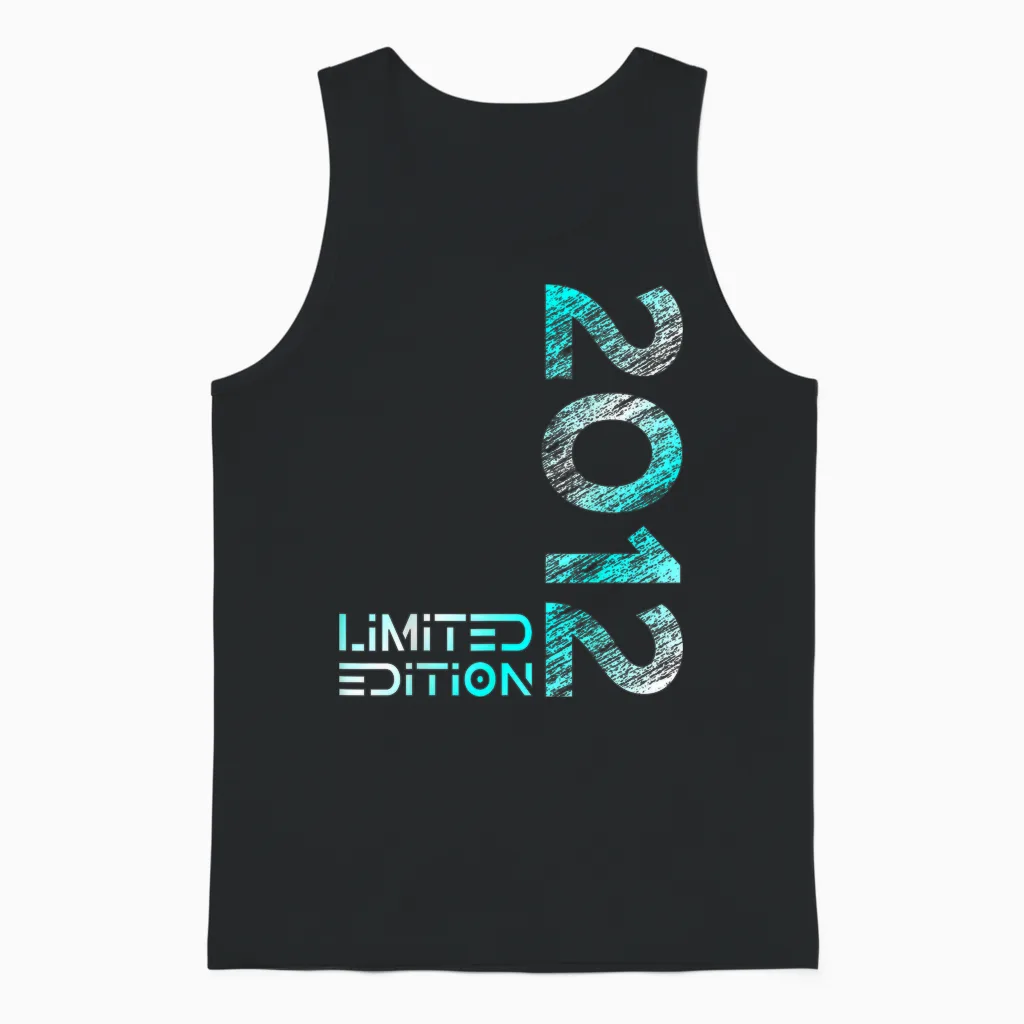 14. Geburtstag Limited Edition Jahrgang 2012 Junge Mädchen Unisex Tank Top in Black