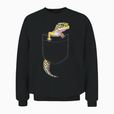 Süßes Eidechsen-Reptilien-Leopard-Gecko-Kostüm Für Herren Unisex Sweatshirt - Black