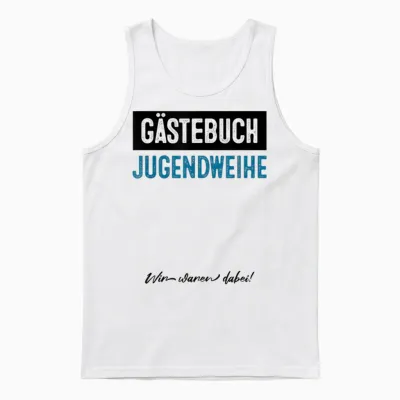 Youth Consecration Guest Book T-Shirt, Black, S Unisex Tank Top - White