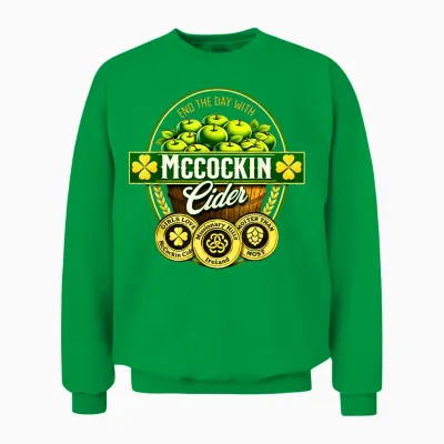 Vintage Maccockin Cider Funny St Patrick's Day Unisex Sweatshirt - Irish Green