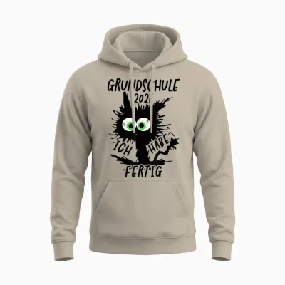 Grundschule 2026 Ich Habe Fertig Grundschule Geschafft 2026 Unisex Hoodie - Sand