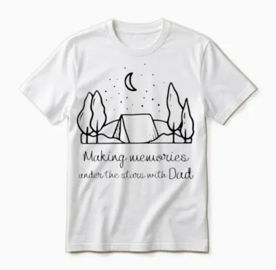 Camping with Dad Unisex T-Shirt - White