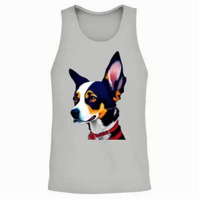 Funny Dog Unisex Tank Top - Ash