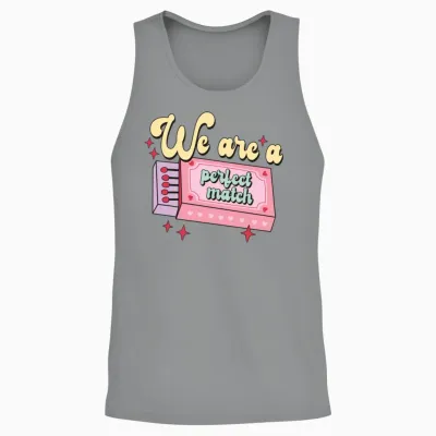 Retro Valentine Humor Unisex Tank Top - Sport Grey