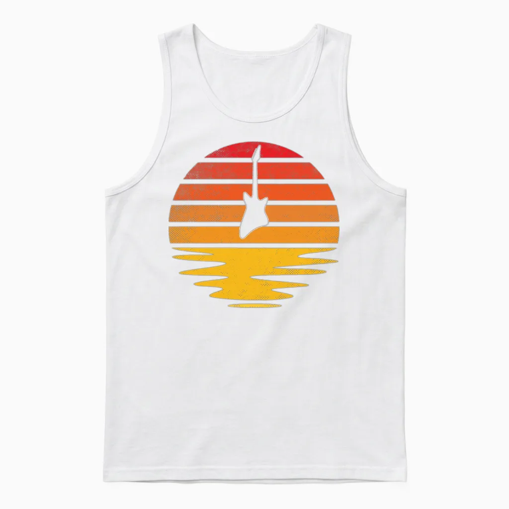 Rock Retro Unisex Tank Top in White