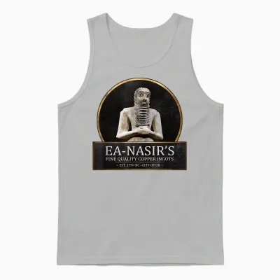 Ea Nasirs Copper Bar Funny Meme to the History of T-Shirt, Black Unisex Tank Top - Ash