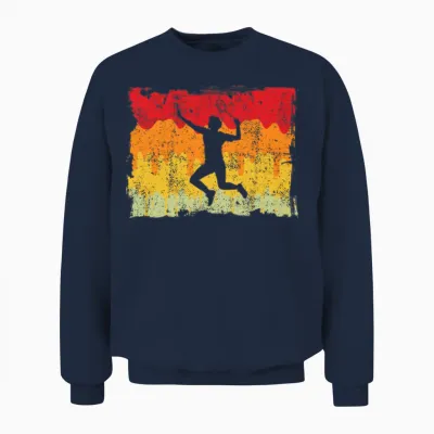 Badminton Retro Unisex Sweatshirt - Navy