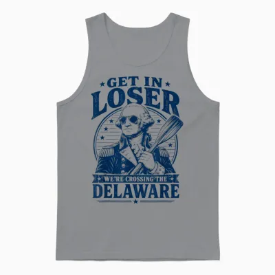 Get in Loser We're Crossing the Delaware Washington Unisex Tank Top - Sport Grey