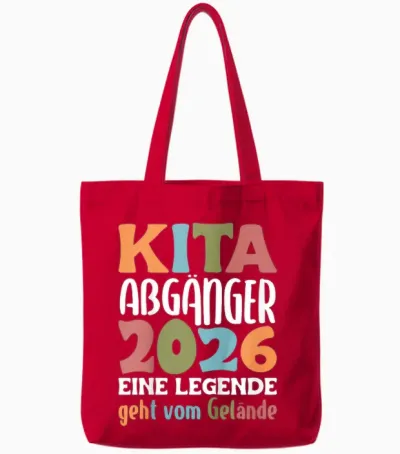 Kita Abgänger 2026 Eine Legende Geht Vom Gelände Abschied Tote Bags - Red