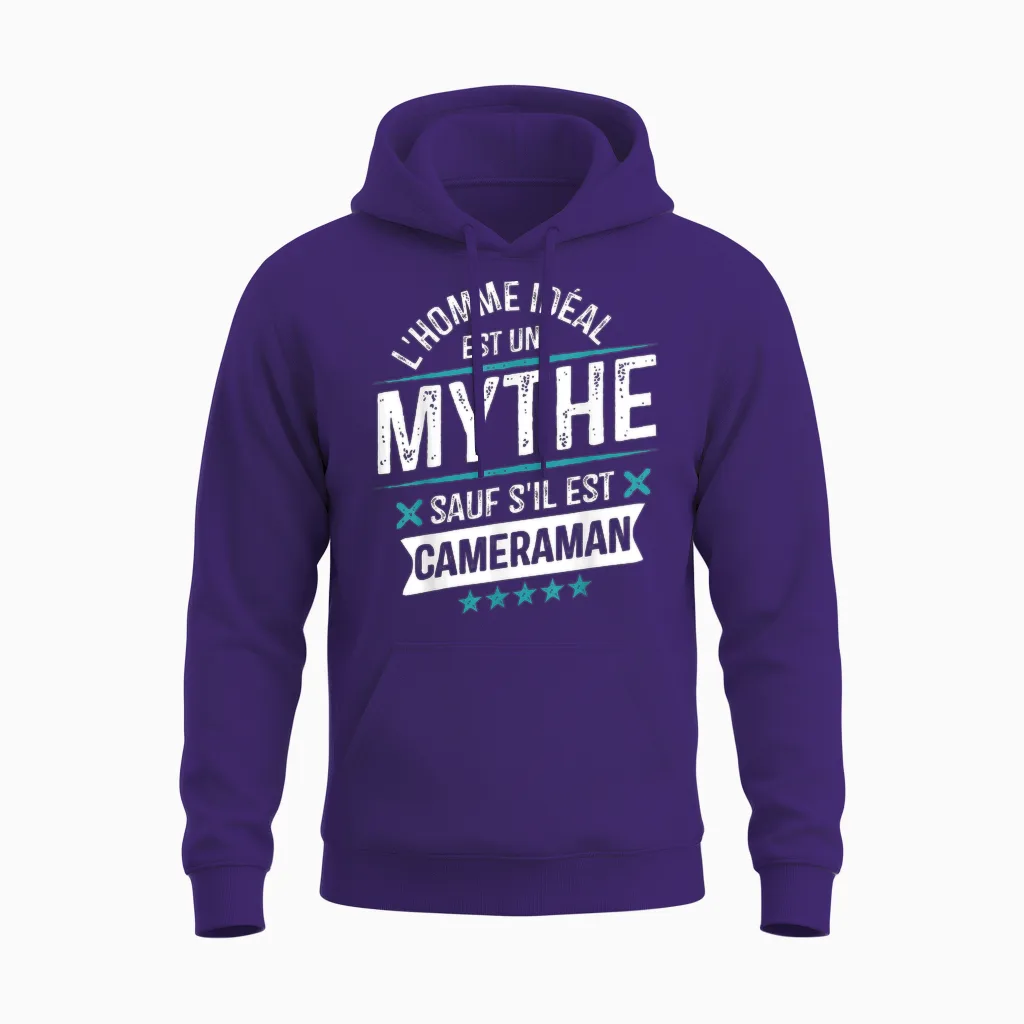 Cameraman Gift Departure Work Funny Unisex Hoodie in Purple