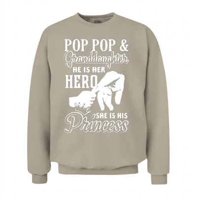 Pop Pop and Granddaughter Unisex Sweatshirt - Sand