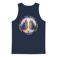 Without Music Life Would Be a Mistake Nietzsche Unisex Tank Top - Navy – 1