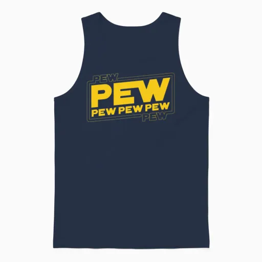 Men S Premium Unisex Tank Top in Navy