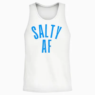 Salty Af Unisex Tank Top - White