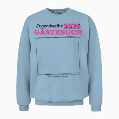 Jugendweihe 2026 Gästebuch Für Jugendliche Jungen Unisex Sweatshirt - Light Blue