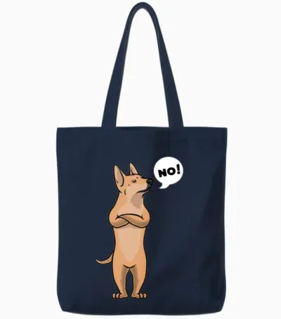 Stubborn Carolina Dog Tote Bags - Navy