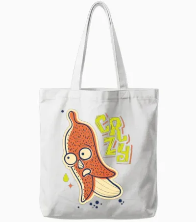 Funny Crazy Bananas Tote Bags - White