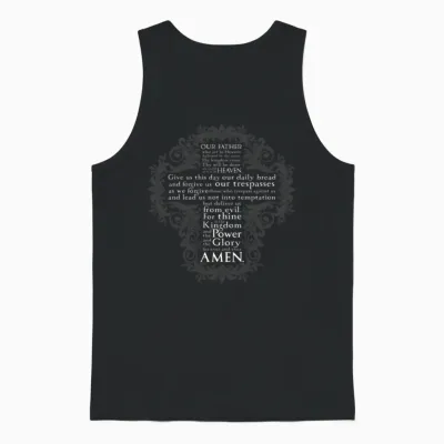 The Lord's Prayer - Christian Unisex Tank Top - Black