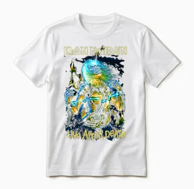 Iron Maiden Live After Death Unisex T-Shirt - White