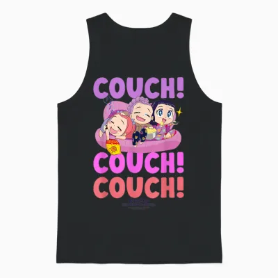 Kpop Demon Hunters Huntrix Couch Officially Licensed Unisex Tank Top - Black