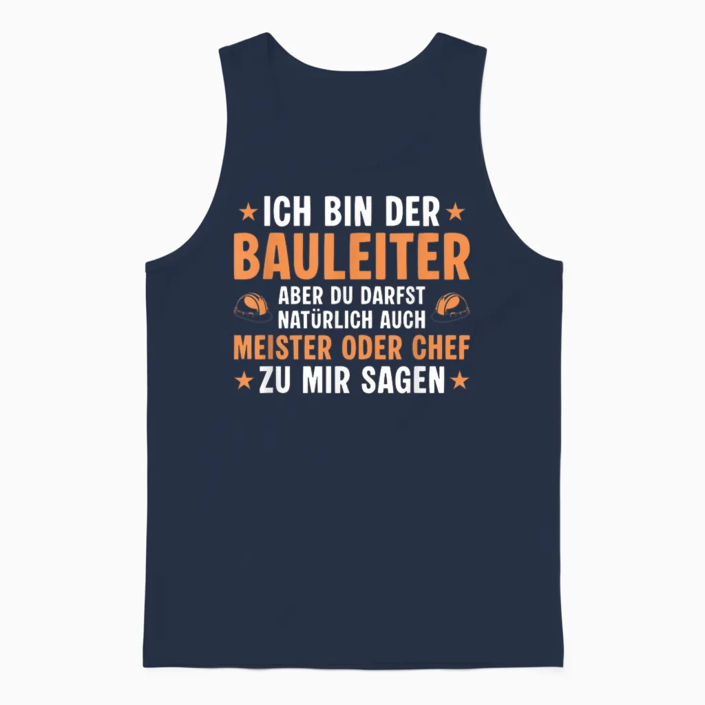 Herren Bauleiter Meister Oder Chef - Bauherr Unisex Tank Top in Navy