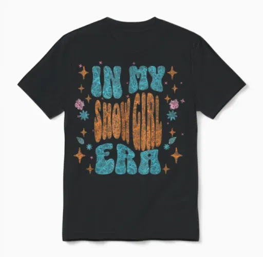 Show Girl Life in My Show Girl Era Groovy Unisex T-Shirt in Black
