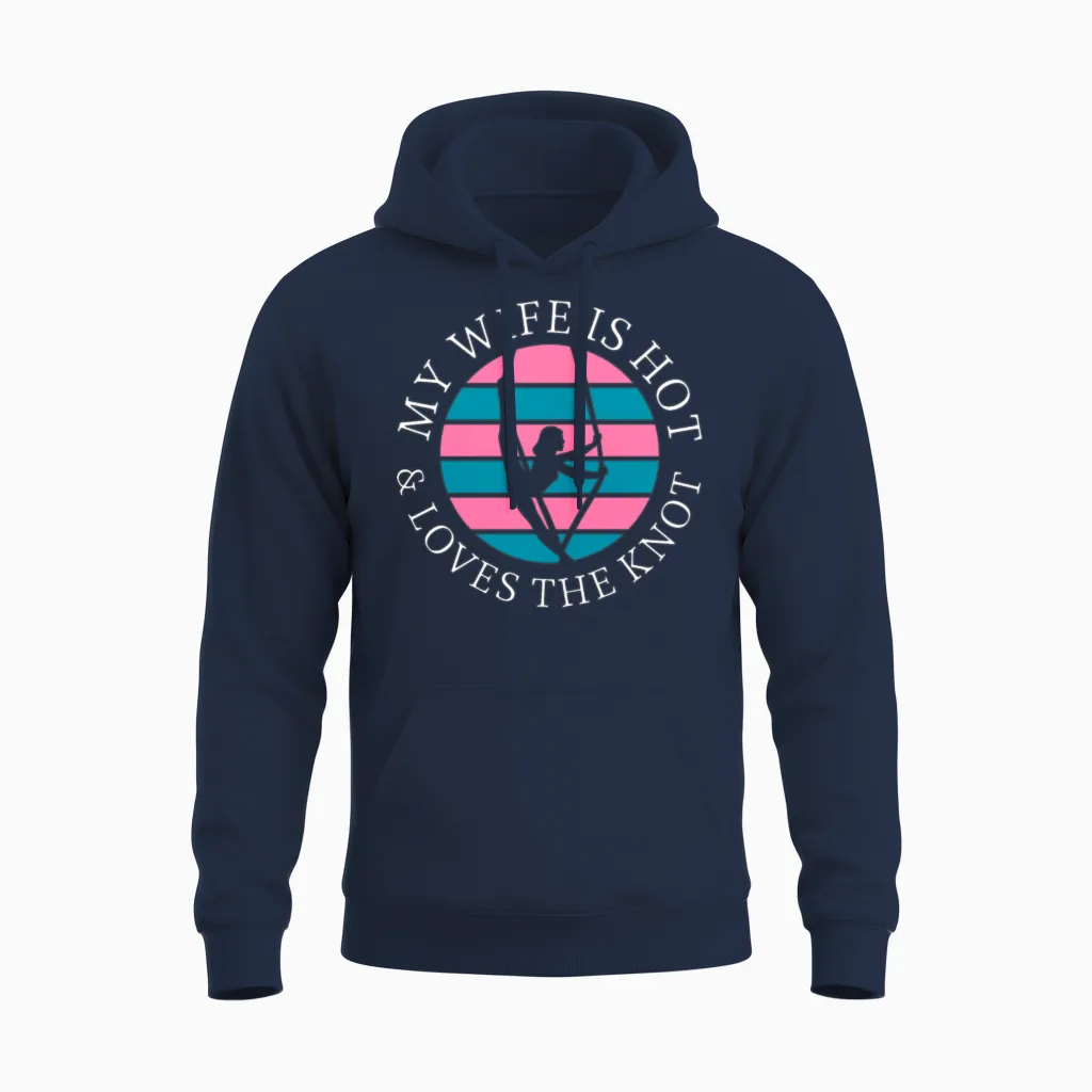 Aerial Silks. Aerial Silk Unisex Hoodie in Navy