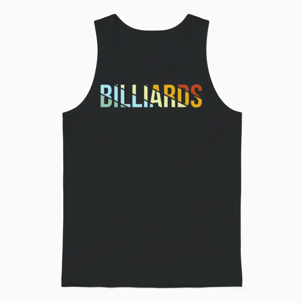 Billiards Retro Unisex Tank Top in Black